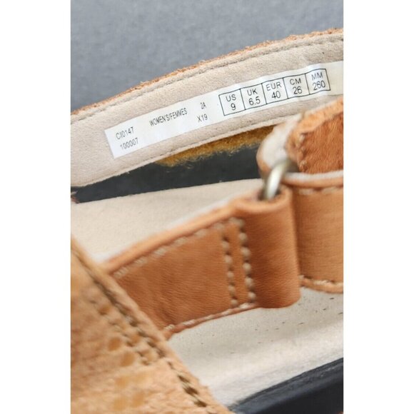 Aravon  Womens Sz9 Power Comfort Tan Leather Sandals Summer Shoes - Picture 3 of 12